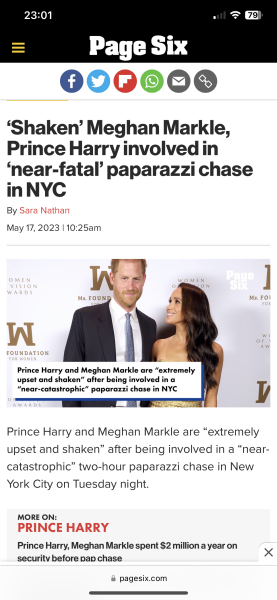 Harry and Meghan and Doria car accident?