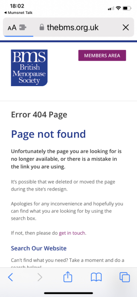Specialist meno clinic disappointment