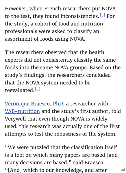 To ask what highly processed food you eat? 