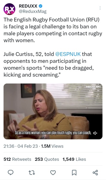 Nancy Kelly wants us to support this man's fight to play rugby with women.