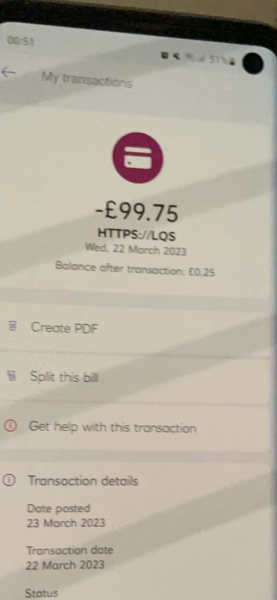 What is this? Play detective on husbands bloody dodgy bank account (think hookers)