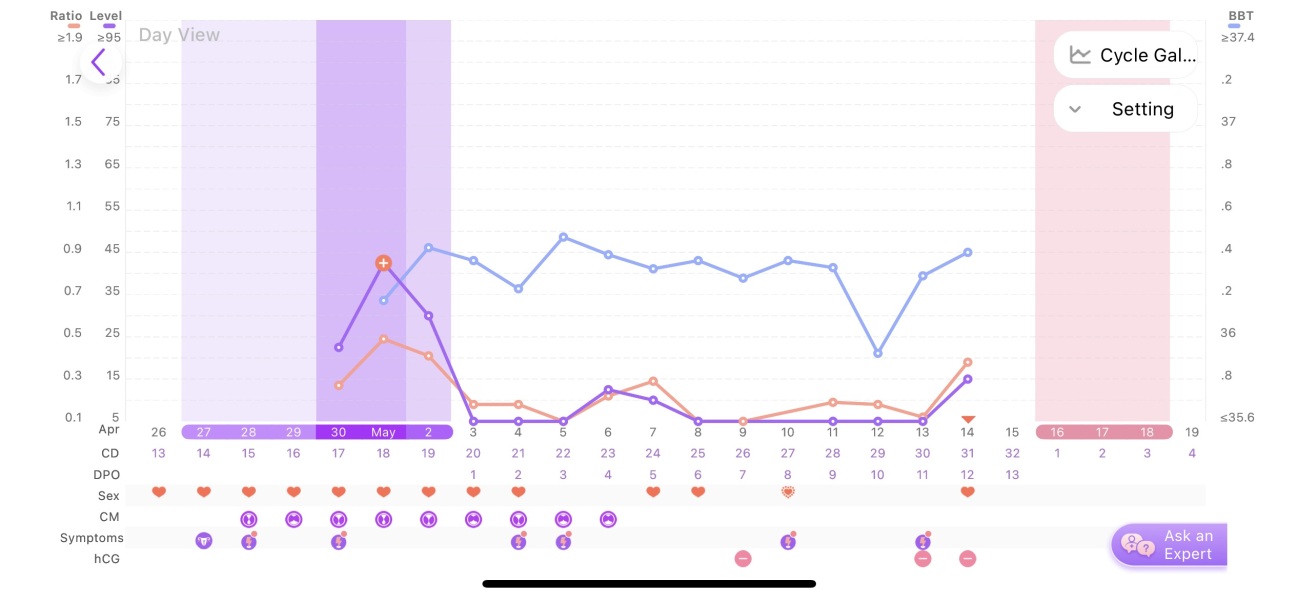Could this be an implantation dip? First month charting with PCOS