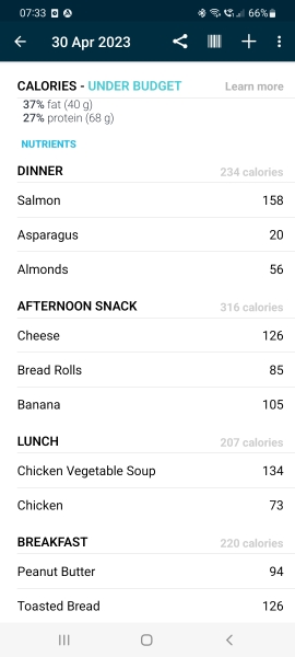 1200 cals a day