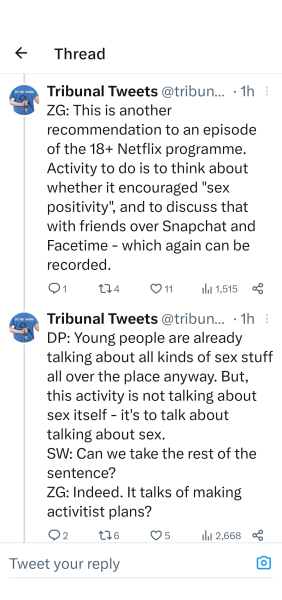 SSE - Interesting Tribunal Tweets reporting today