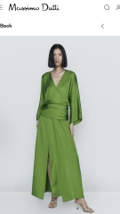 Wedding guest summer dress with long sleeves 