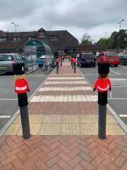 Crocheted post box royal toppers 