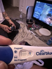 Clearblue pregancy test. Is this real positive or a evap lone