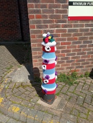 Crocheted post box royal toppers 