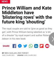 To think William will struggle when he’s King?
