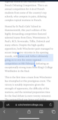 Winchester College Entry 2025 - results