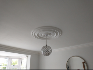 Is there any hope of installing a chandelier on this ceiling rose?