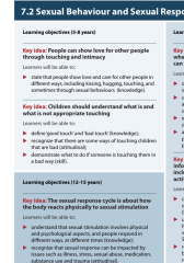 WHO advice on sexuality for infants