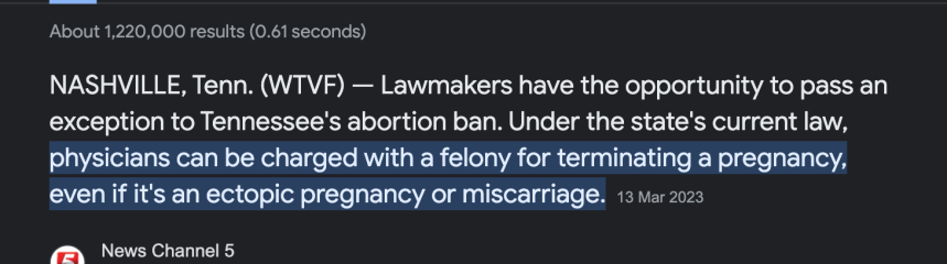 That most people don't realise quite how awful the impact of overturning Roe v Wade is in the US?