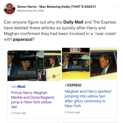 Harry and Meghan and Doria car accident?