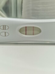 4 weeks 4 days - faint control line? Stronger test line