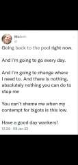 Transitioning man in the womens open changing room and communal showers at local swimming pool