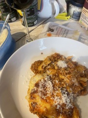 Lasagna is undercooked