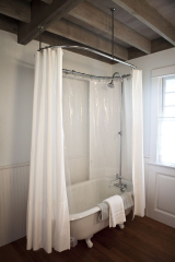 Tips for shower curtain around a claw foot tub with shower