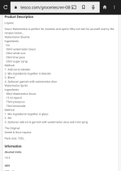 Advice on bottles of Sourz