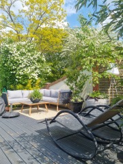 Turning side passage into garden/seating area? 