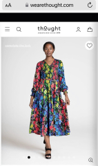 Wedding guest summer dress with long sleeves 