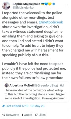 Woman told not to post about her abuse and harrassment in case she upsets the man