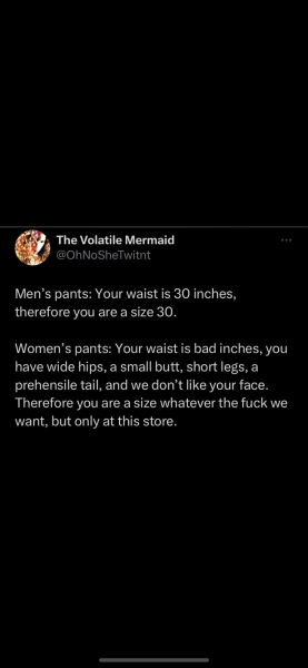 Sizing annoyance