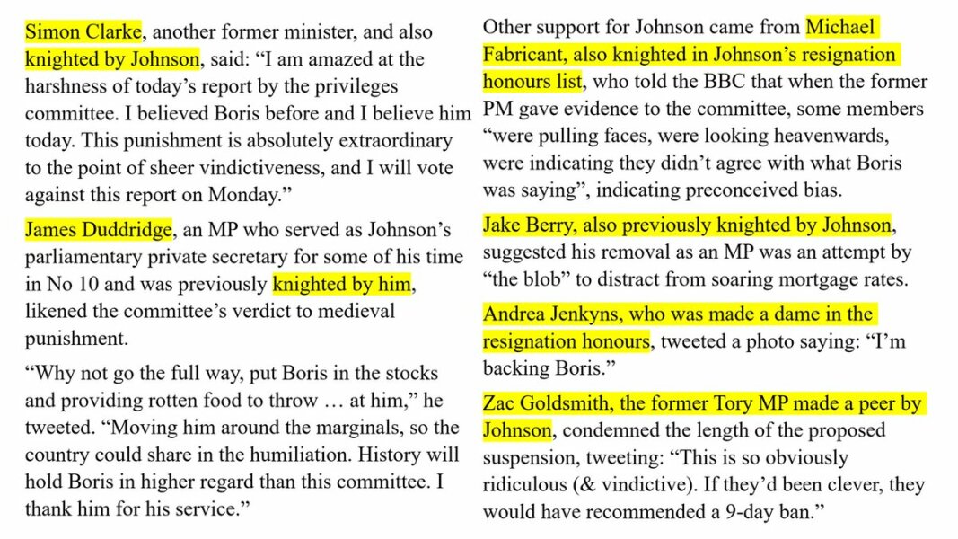 Boris stands down as MP with immediate effect part 2