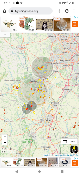 Thunderstorm warning Saturday 10th June.