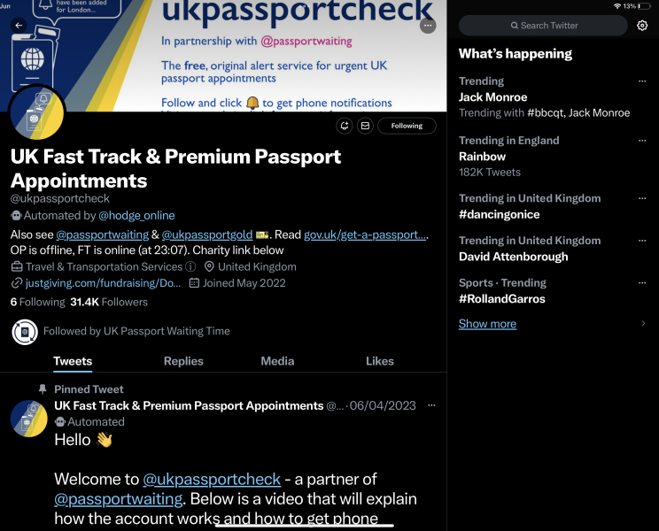 That the passport office service has been unacceptable