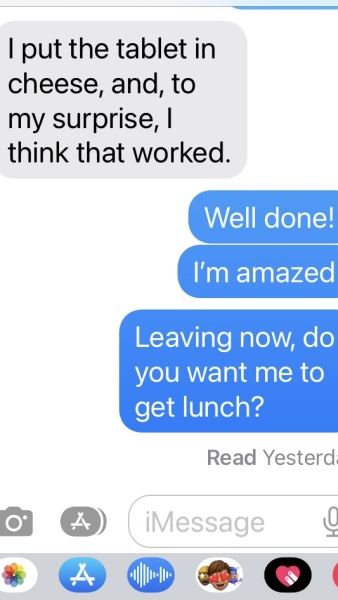 The last text conversation you had with your other half….and the date and how long you have been together….