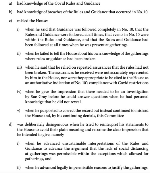 Boris stands down as MP with immediate effect part 2