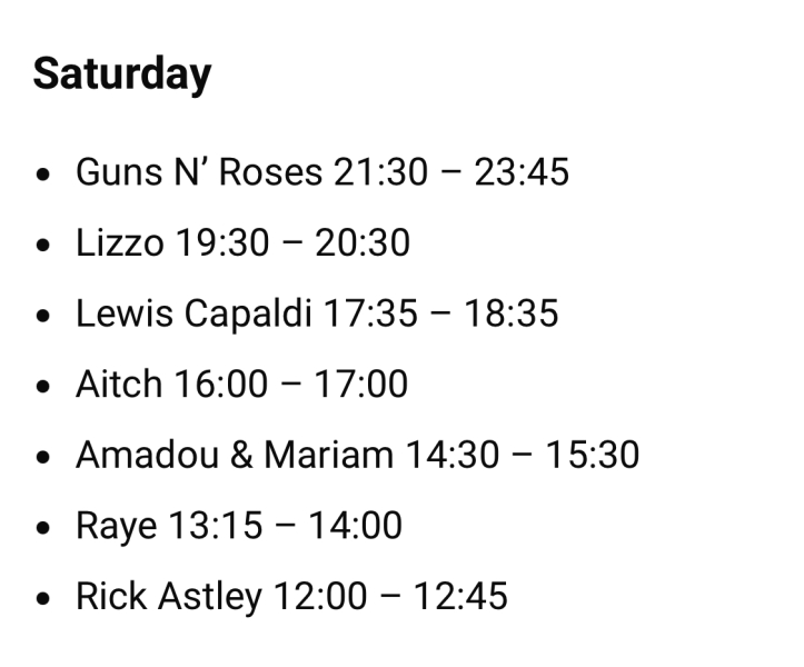 Glastonbury live thread