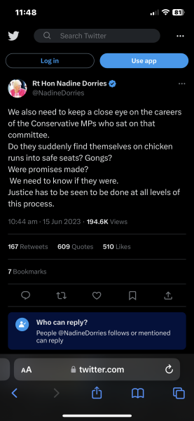 Boris stands down as MP with immediate effect part 2