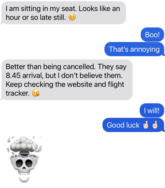 The last text conversation you had with your other half….and the date and how long you have been together….