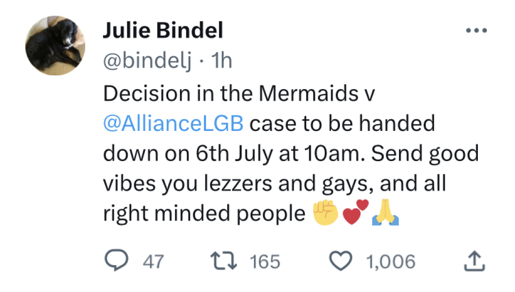 Judgement in Mermaids v Charity Commission tribunal expected in days