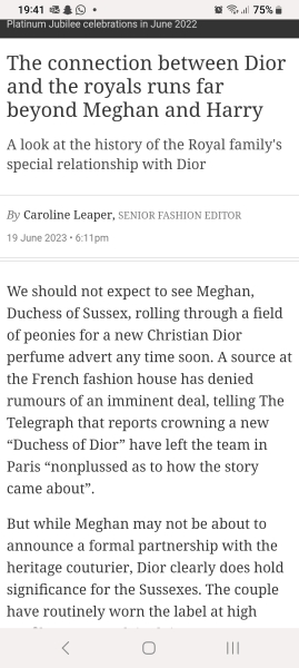 Meghan Markle - Duchess of Dior?
