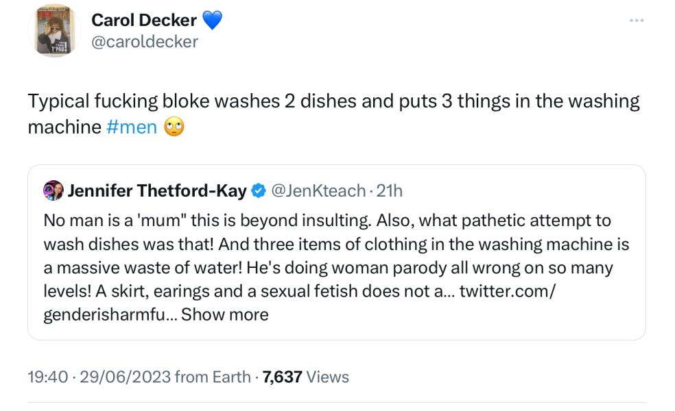 To think men can NEVER be mothers