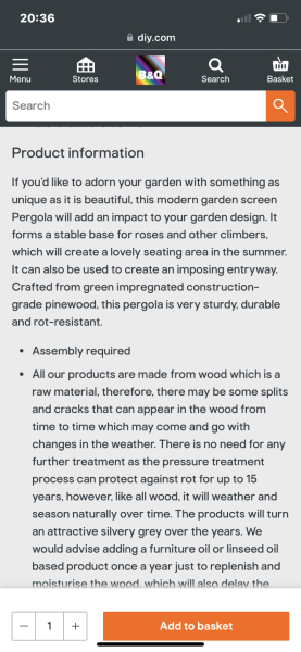 To feel this is a shit response from b&q