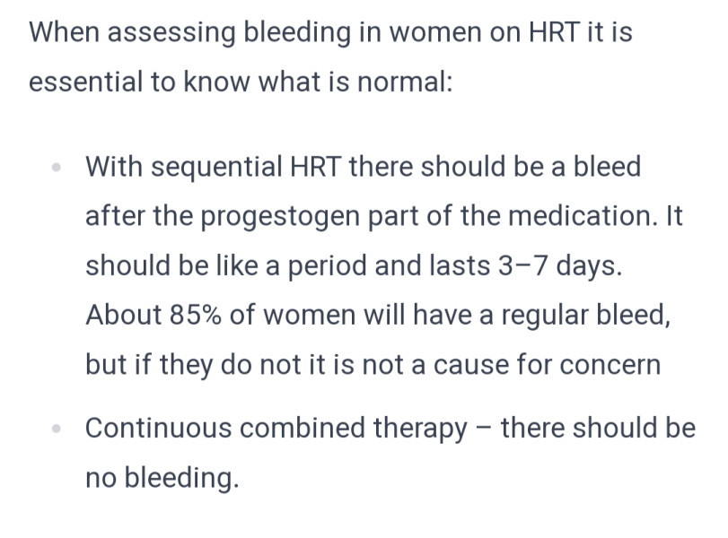 Missed period on HRT. First time