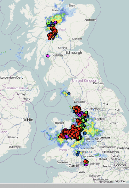 Amber warning for thunderstorms issued.