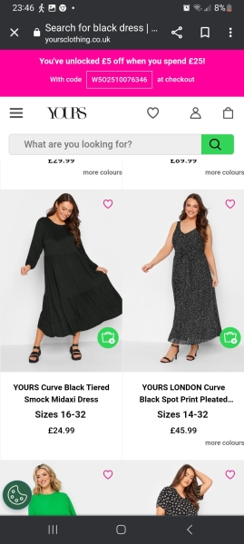 Maxi/most flattering dresses size 22 - GO