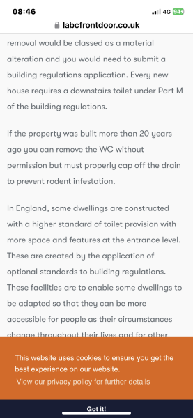 Getting rid of downstairs toilet