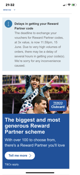LAST DAY TO GET TESCO TRIPPLE CLUBCARD POINTS 
