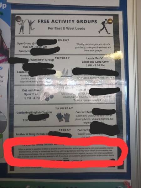 Safe spaces for women (and anyone else who says they’re a woman) help by completing Leeds survey 