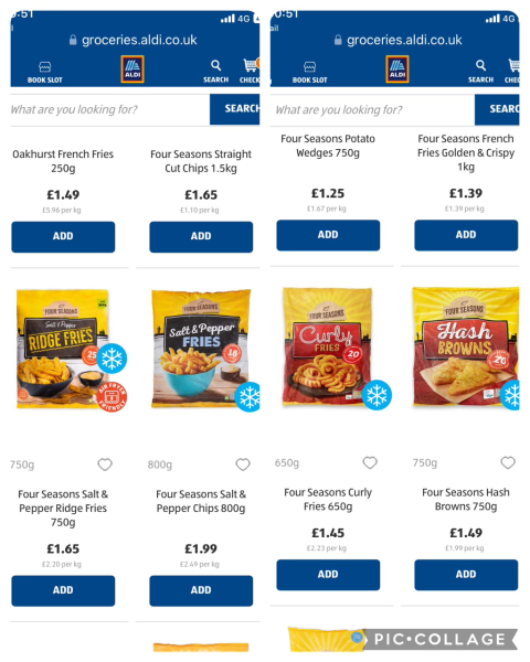 Frozen chips… £4?!!