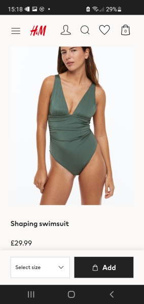 Swimsuit for sizes 16-18