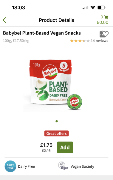 Dairy free breakfast / snacks 