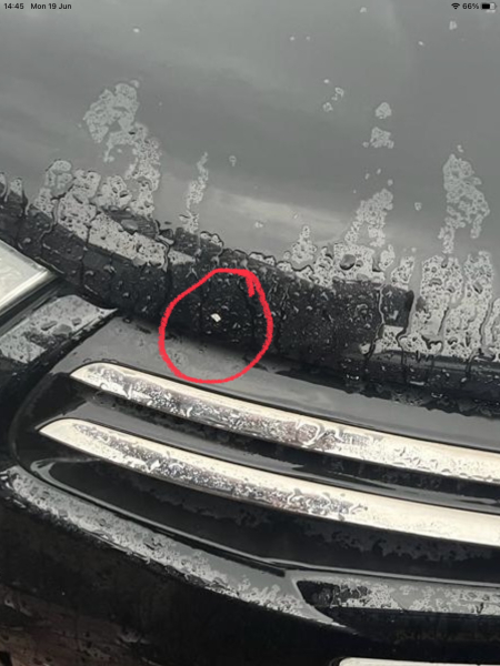 My 4 year old damaged neighbours car