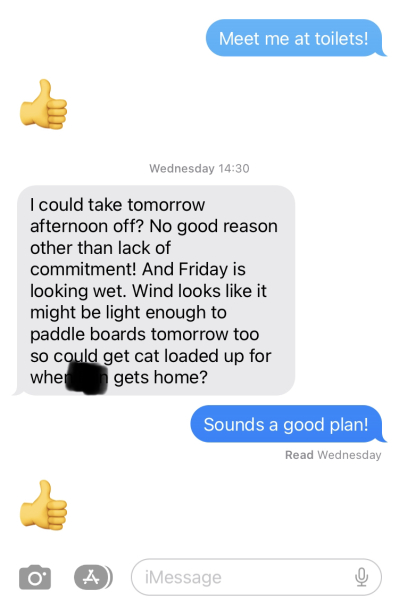 The last text conversation you had with your other half….and the date and how long you have been together….
